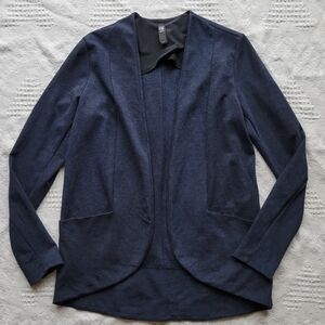 Shop Figs, Casual Everyday Long Sleeve Cozy Cardigan with Pockets- Navy Blue